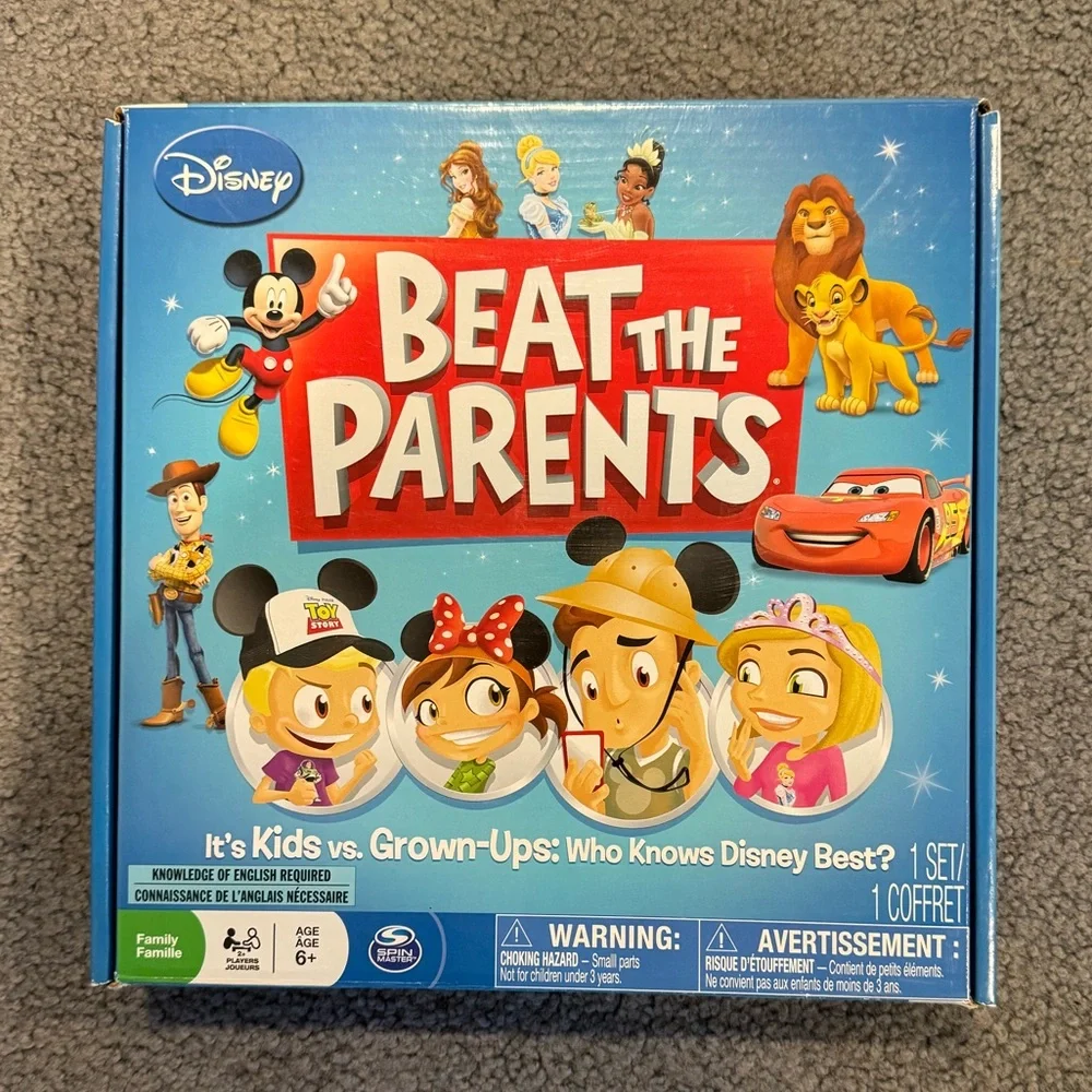 Disney Beat the Parents Board Game - Kids vs. Grown Ups - Complete